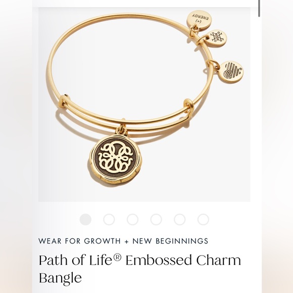 NWT Alex & Ani Path of Life® Embossed Charm Bangle - Picture 1 of 5